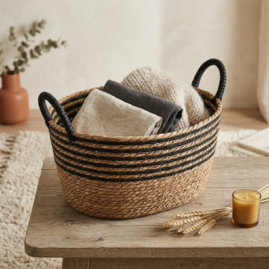 Straw Basket Set 3 Pcs